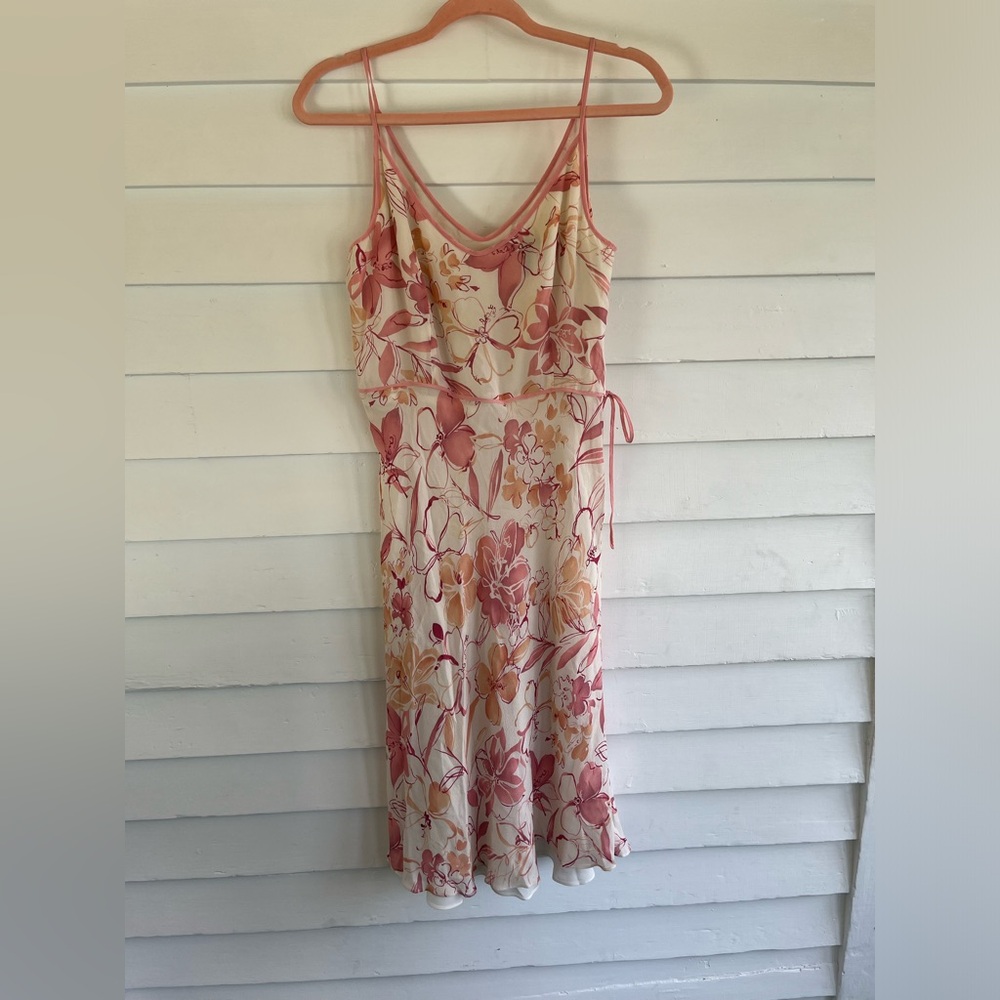 Vintage Ann Taylor 100% Silk Dress 12 Petite